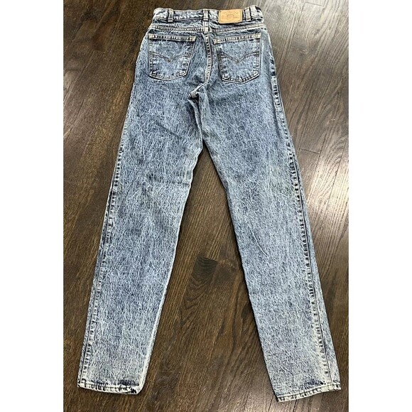 Vintage 28x34 Levis 515 Silver Medal Jeans Acid Denim Made In USA Tag 26x34 - Picture 2 of 12